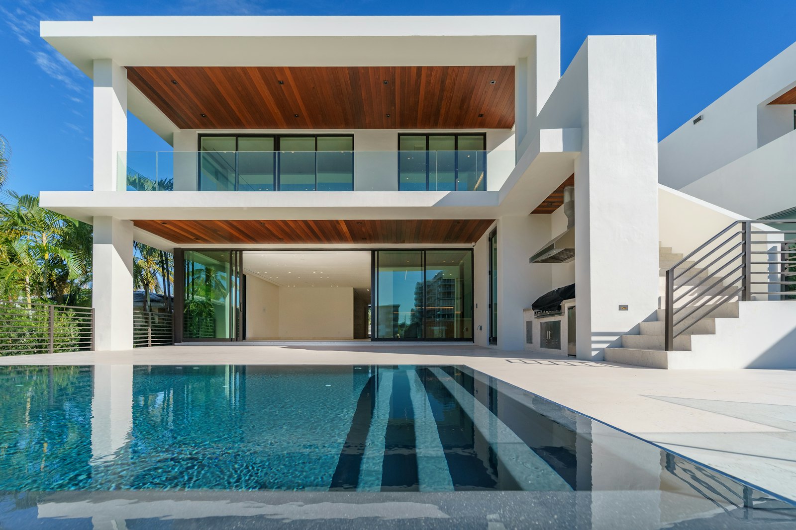 Professionally photographed luxury property at golden hour